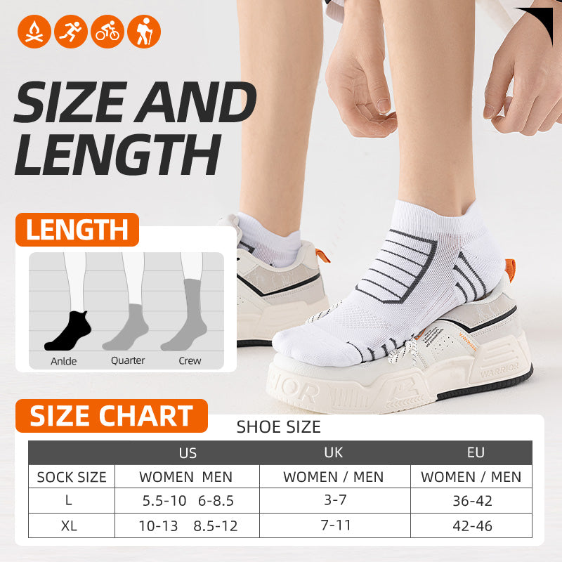 MQAMEX Elite Ultra Light Running Socks-Ankle socks