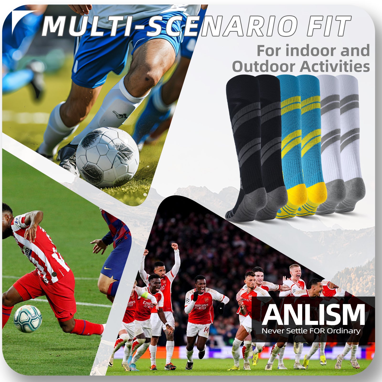 MQAMEX Ultra Light Compression Socks-Light Cushion Knee High