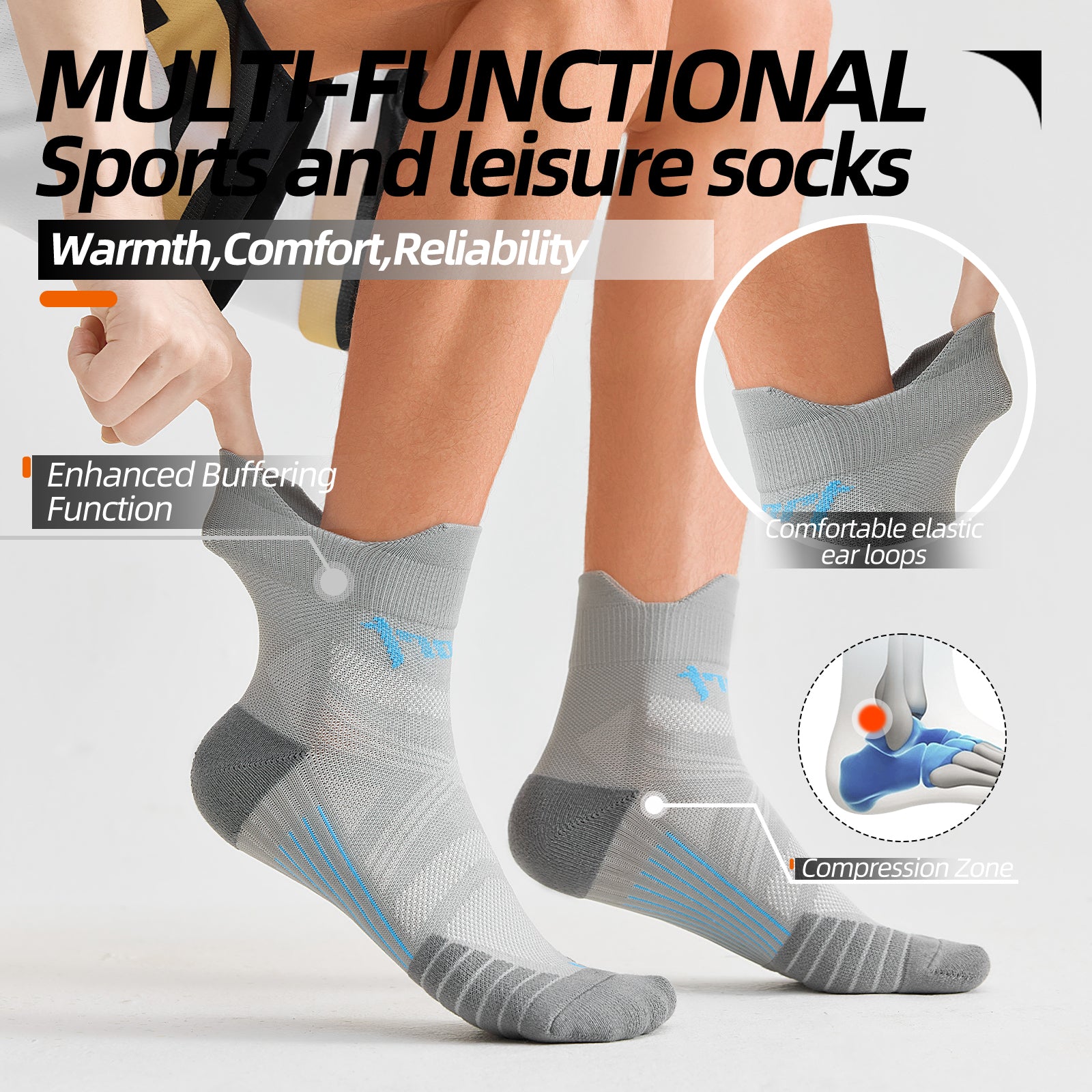 MQAMEX Elite Ultra Light Running Socks-Half Calf Sock