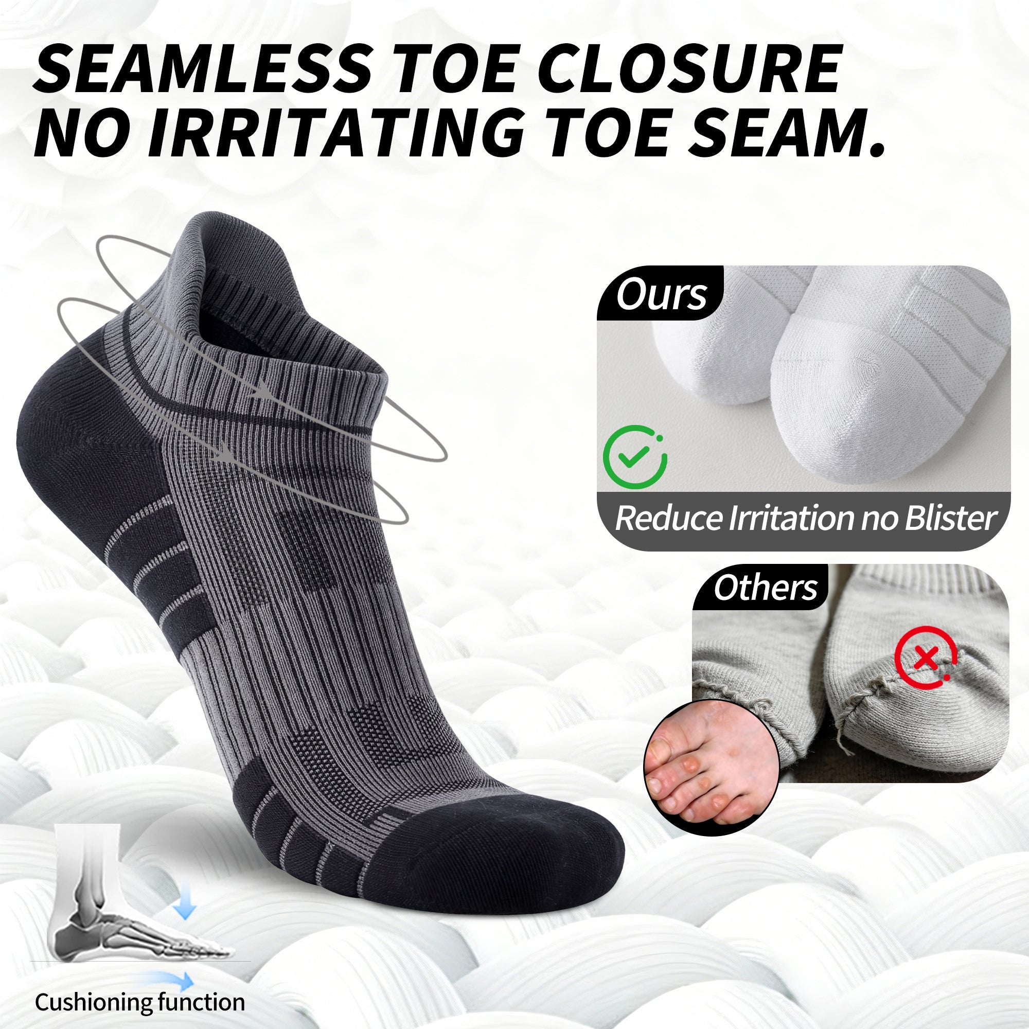 MQAMEX Elite Ultra Light Running Socks-Ankle socks