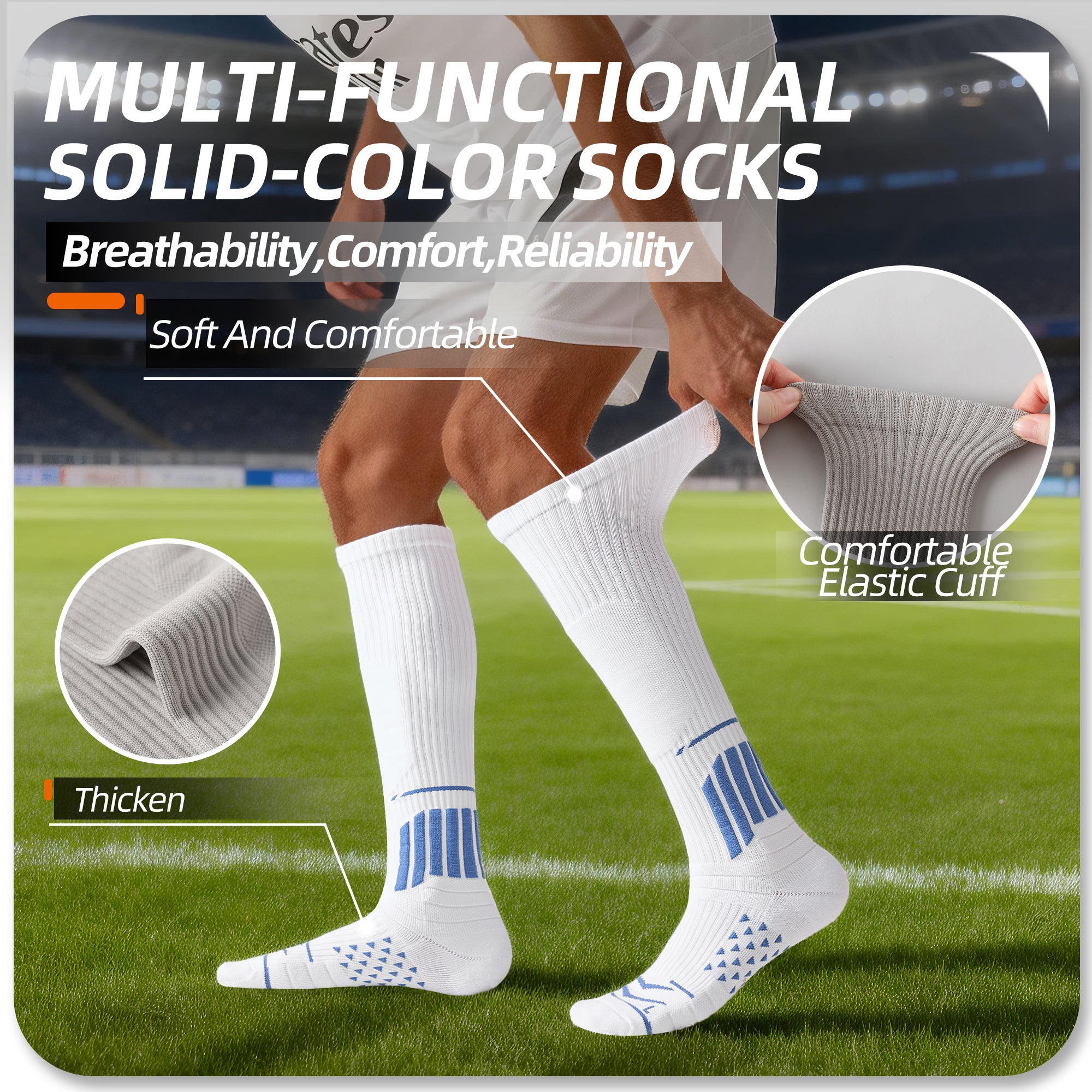MQAMEX Elite Ultra Light Compression Socks-Light Cushion Knee High