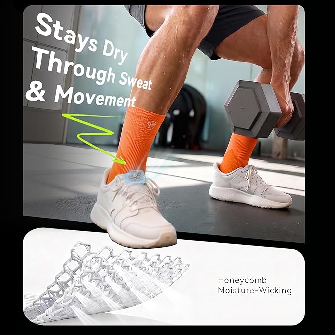 MQAMEX Ultra Light Compression Socks-Crew Socks