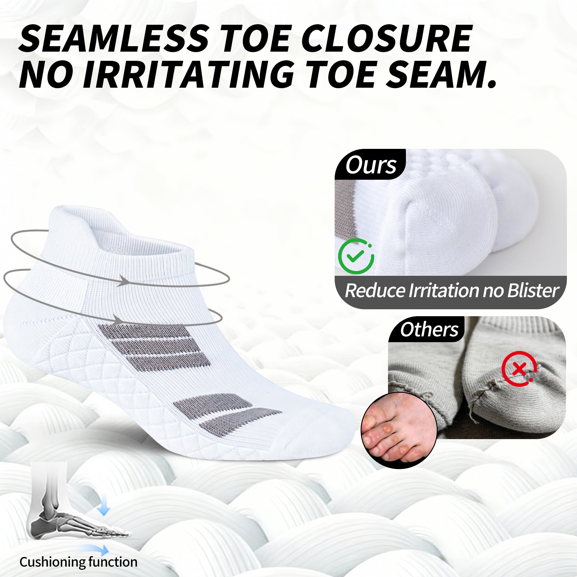 MQAMEX Elite Ultra Light Running Socks - Calcetines tobilleros