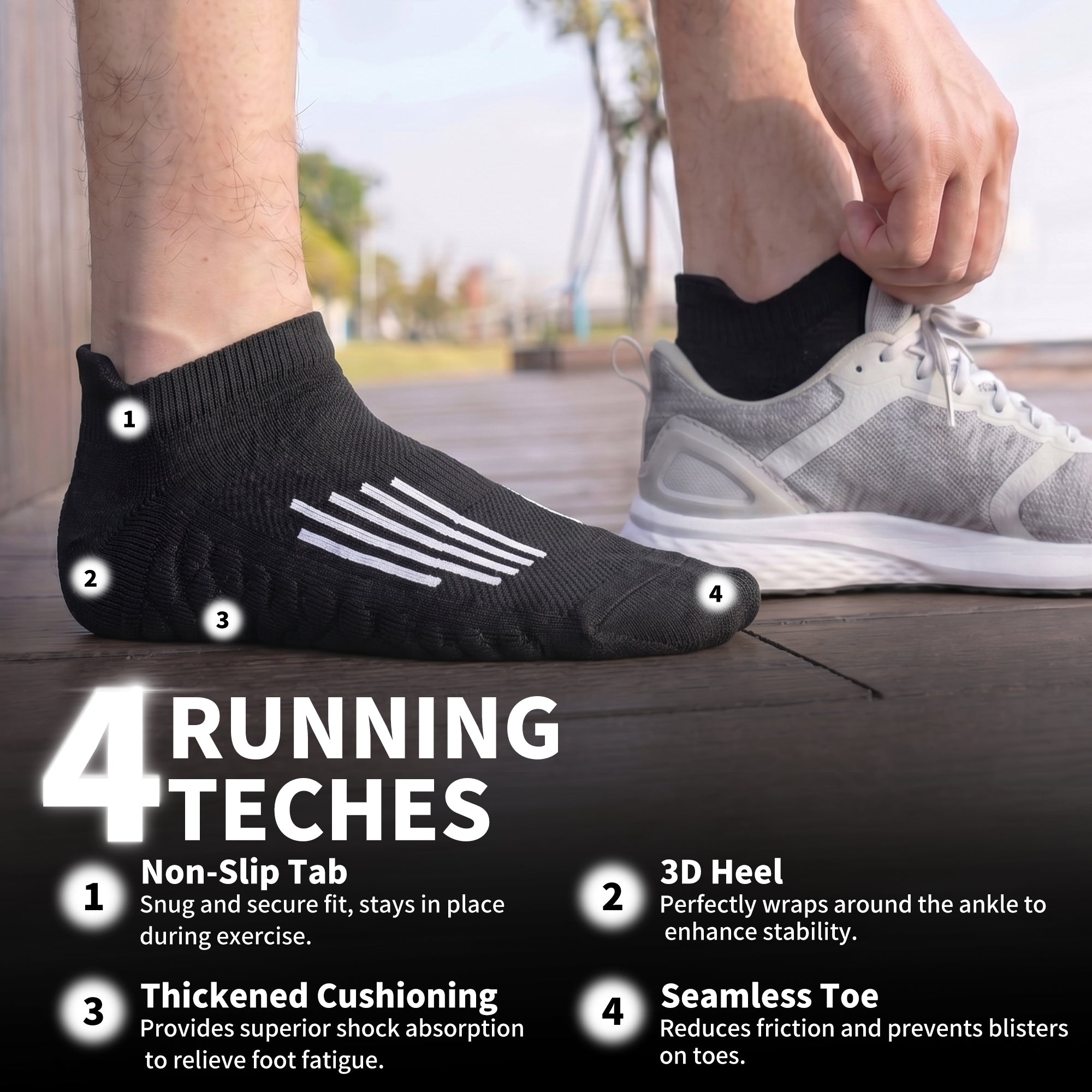 MQAMEX Elite Ultra Light Running Socks-Ankle socks