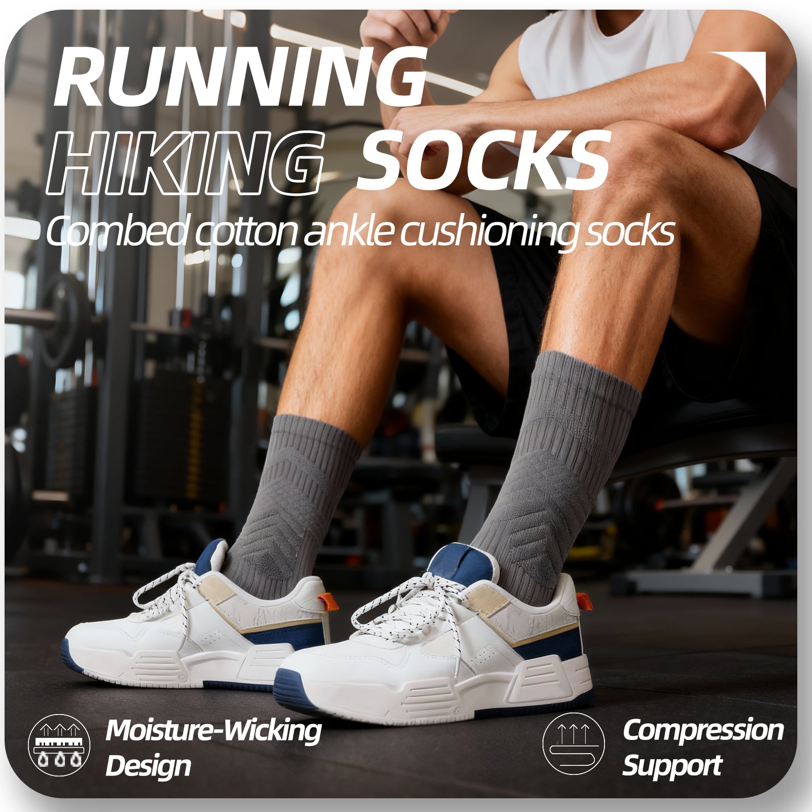 MQAMEX Elite Ultra Light Running Socks-Calcetines tobilleros