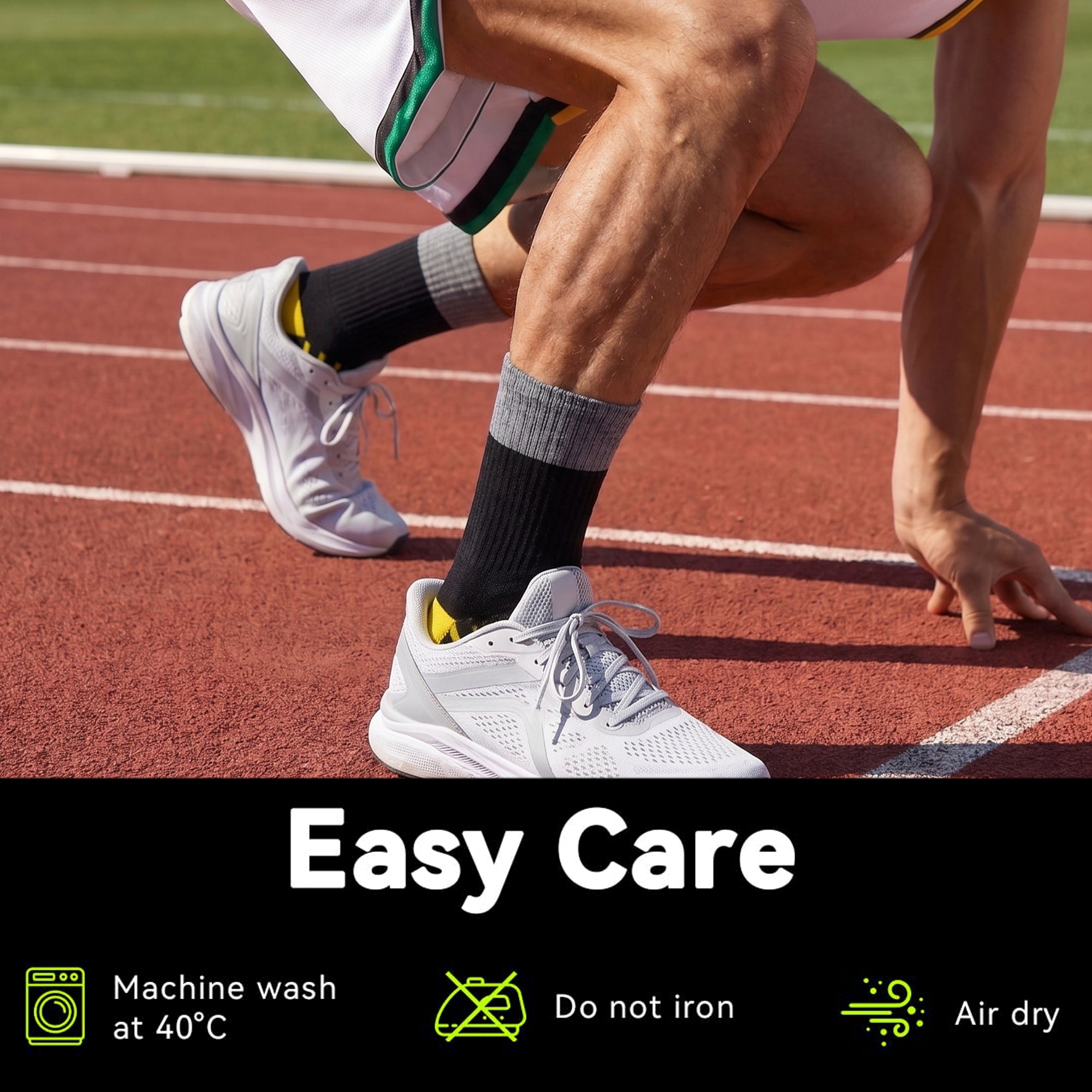 MQAMEX Elite Ultra Light Tennis + Pickleball Socks-Mini Crew Socks